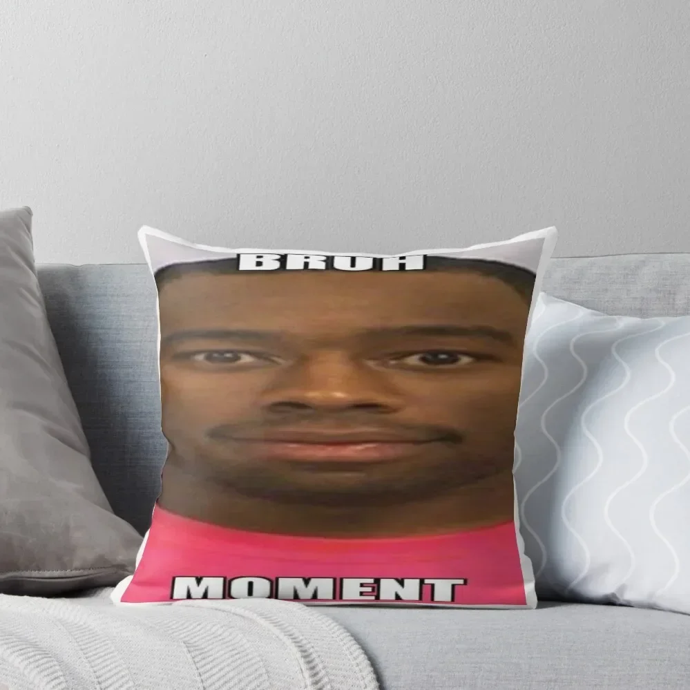 Bruh Moment Meme Throw Pillow Anime pillowcases for sofa cushions luxury sofa pillows Decorative Cushion Pillow