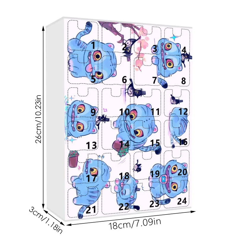 2025 Kpop Demon Hunters Derpy Tiger Calendario de Adviento dibujos animados Huntrix Saja llavero Rumi Mira Zoey mochila decoración regalos de navidad