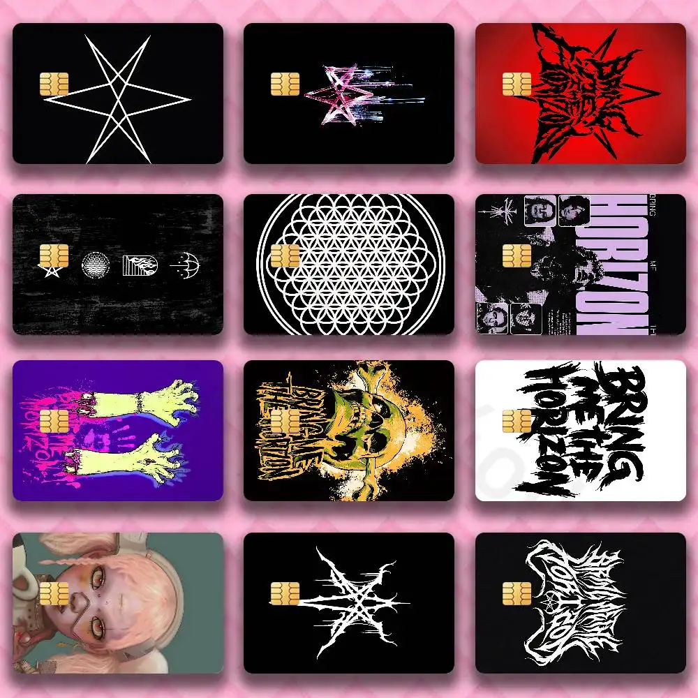 

B-Bring Me The Horizon Card Sticker Diy Decorate Exquisite Bank Card Decals Patch Documents Birthday Gift