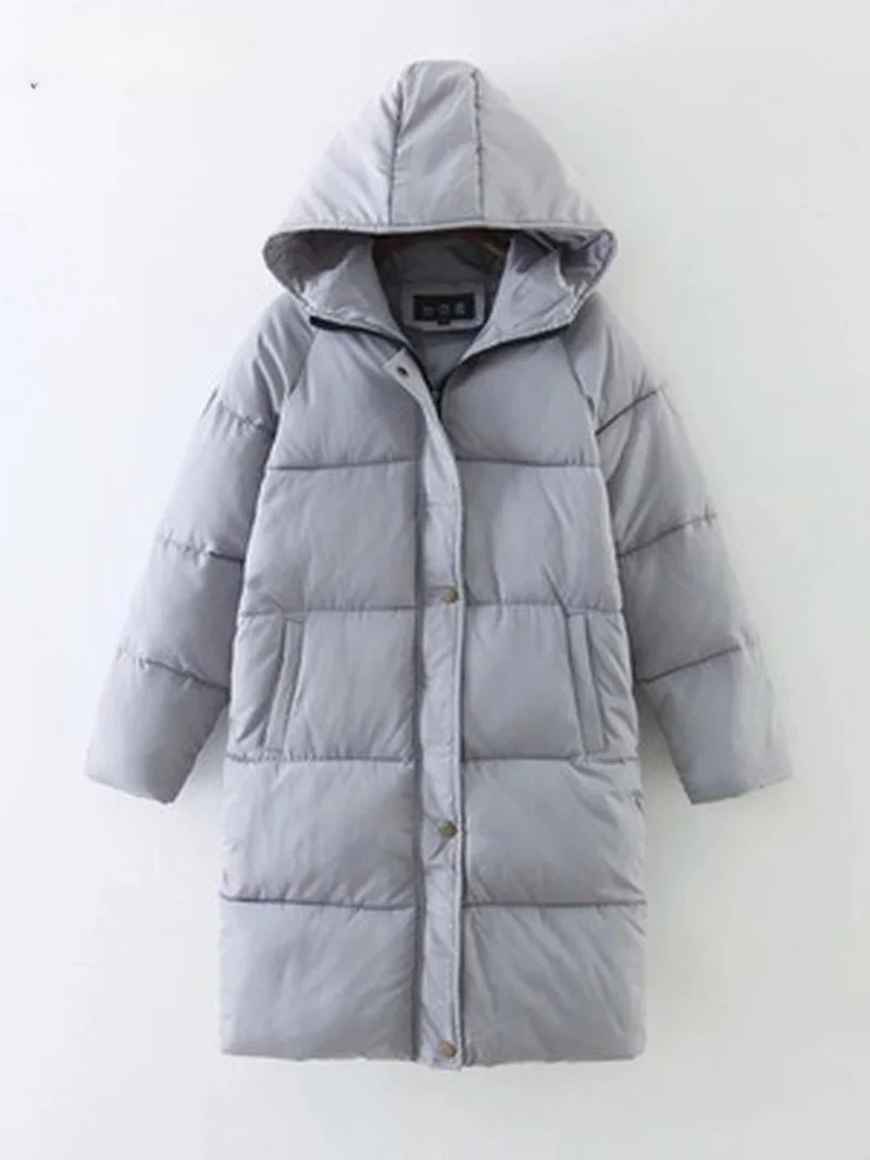 Imagem -04 - Senhoras com Capuz Cabolsa Longo Cabolsas Parka Oversize Colour Jackets Mid-long Feminino Inverno Grosso Jaqueta para Baixo Inverno