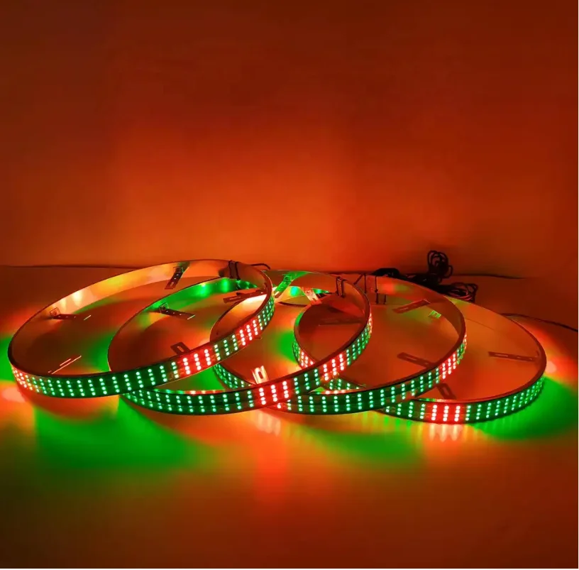 KSS 17inch Quad Row Dream RGB Chasing Color Led Wheel Rings Light BT Sync Remote Control Rim Tire Light