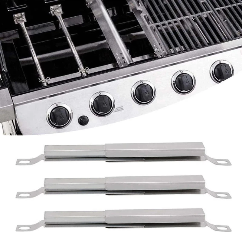 Stainless Steel Gas Grill Tube Channel Burners Tube Gas Grill BBQ Parts Camping Channel Burners Replacements