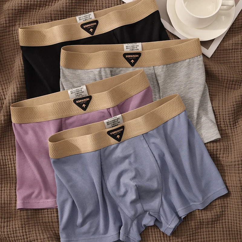 

Men's Boxer Briefs | 91% Viscose + 9% Spandex | Ultra-Breathable Luxury Styles in Black/Grey/Purple/Blue