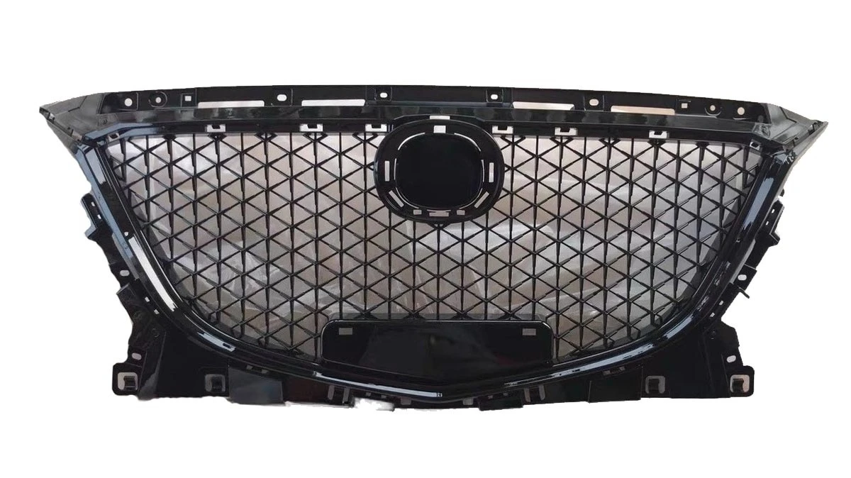 Auto Bovenste Bumper Intake Hood Radiator Mesh Grid Voor Mazda 3 Axela 2014-2016 Refit Zwart Honingraat Stijl Racing grille
