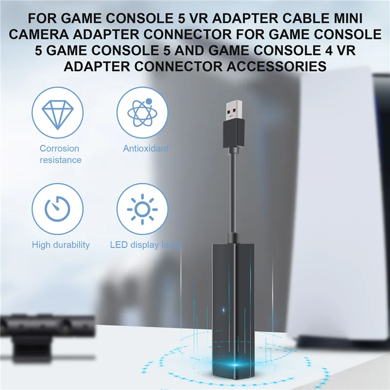 B68A For PS5 VR Adapter Cable Mini Camera Adapter Connector For Playstation 5 PS5 PS4 VR Adapter Connector Accessories