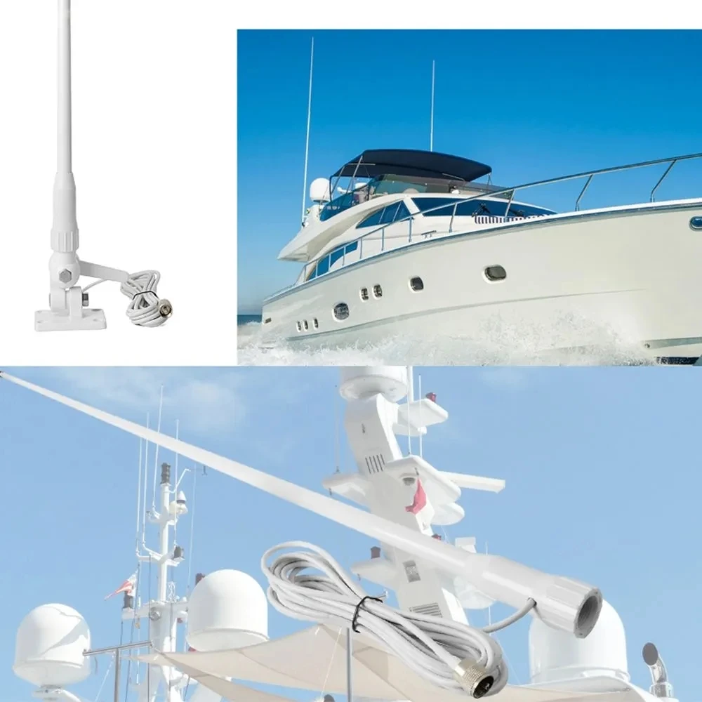 Antenne marine VHF pour radios de bateau, 156-163MHz, 156MHz, fiViolet PL259, fouet de bateau, montage en nylon