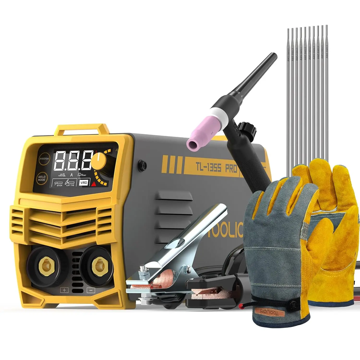 

135A Stick/Lift TIG Welder 110V MMA ARC Welding Machine with LCD Display Portable