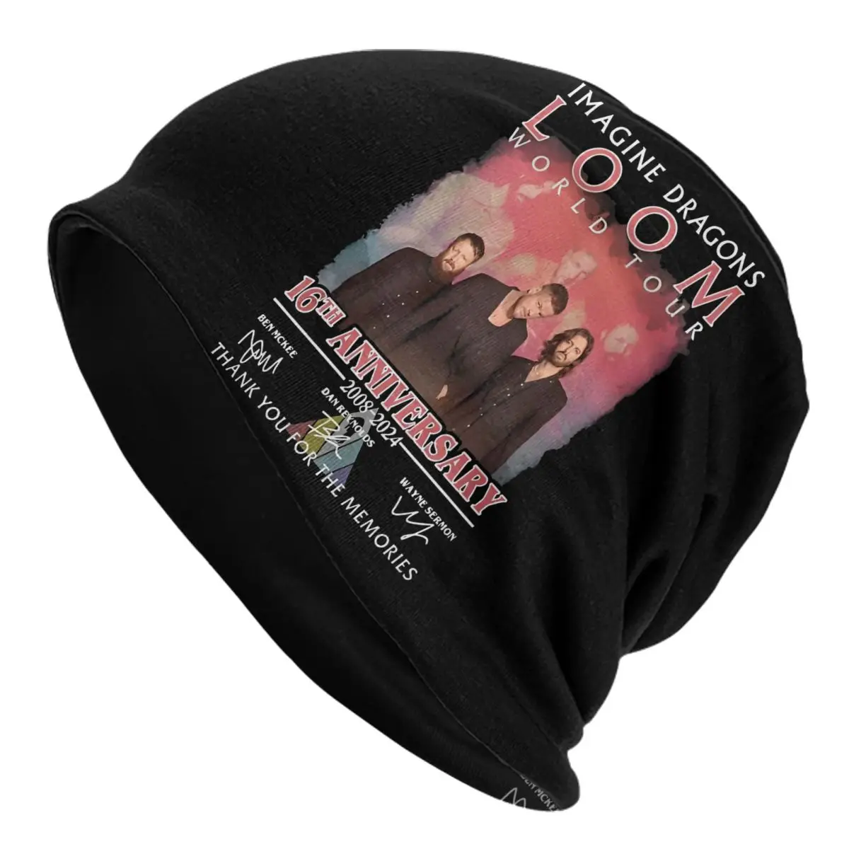 Loom Tour 16th Anniversary 2008-2024 Bonnet Hat Cool Outdoor Imagine Dragons Band Skullies Beanies Hat Men's Spring Dual-use Cap