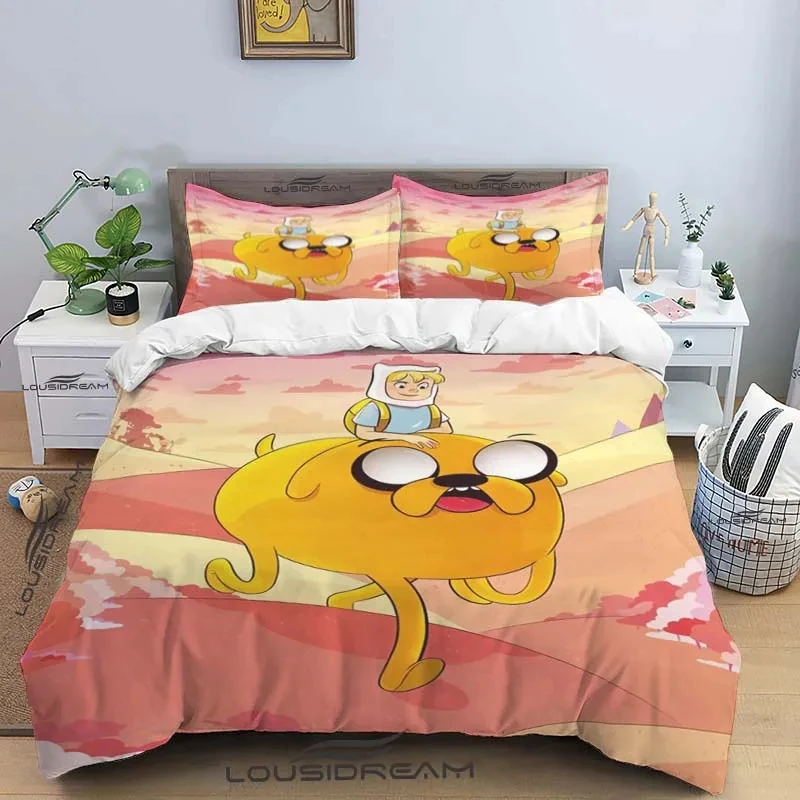 

Cartoon Adventure Time Finn and Jake Duvet Cover Comforter Bed Single Twin Full Queen Size 3d Youth Girl Boys Gift