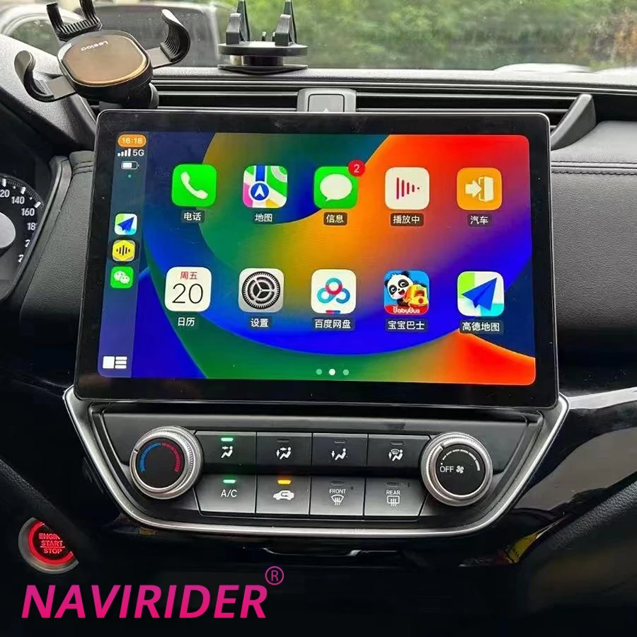 13.3Inch 2K Screen Android 14 Car Multimedia Video Player For Honda crider 2018 2019 2022 Stereo GPS Navigation Wireless Carplay