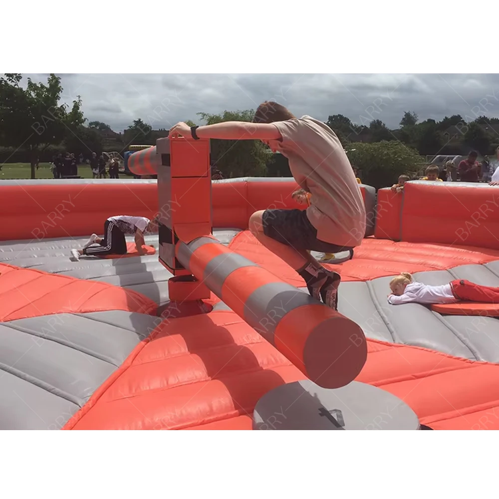 

High Quality Adults 3M Wipeout Inflatable Eliminator Custom Made Toxic Meltdown 5M 6M 8M Kid Inflatable Wipeout Obstacle Course