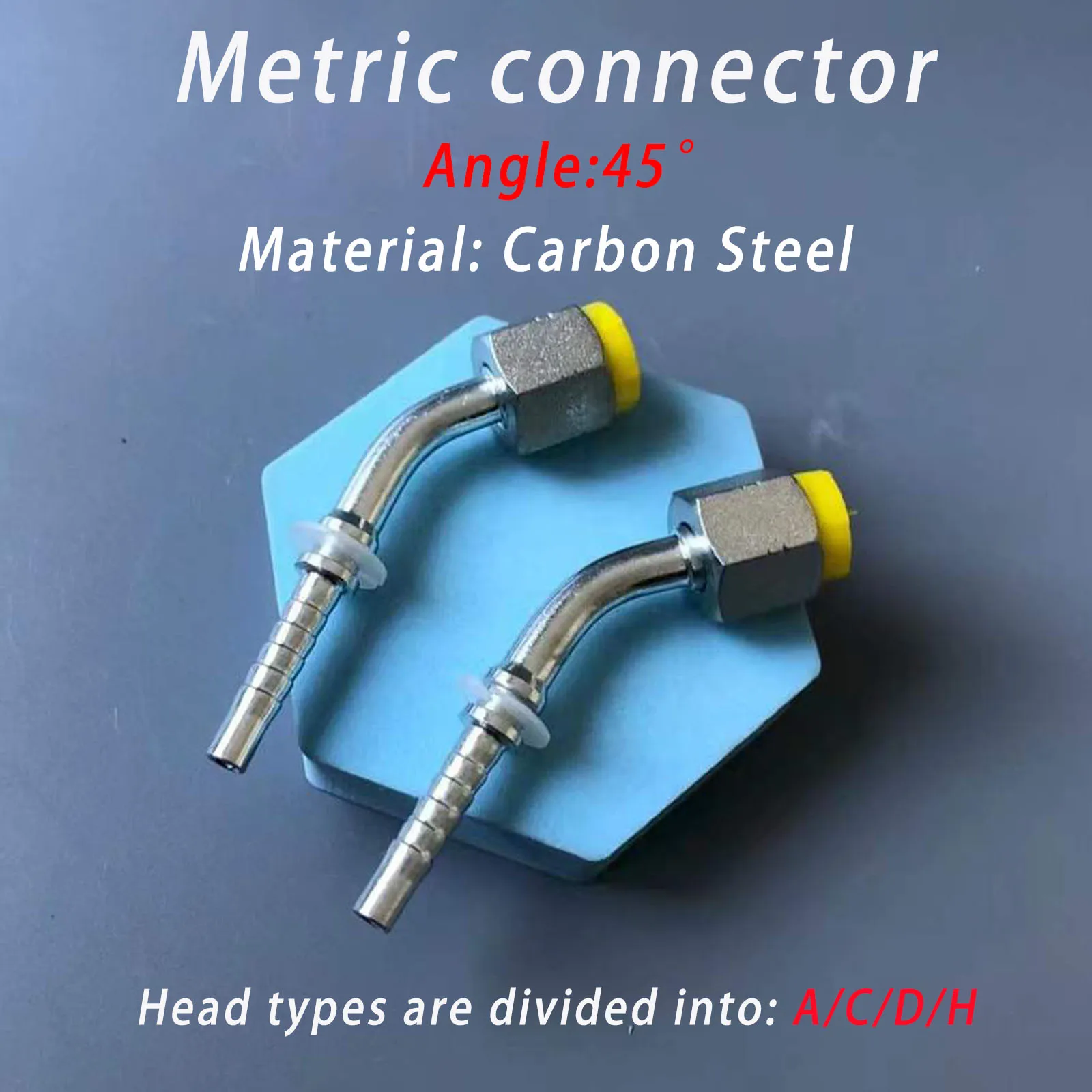 Hose hydraulic joint 45 ° elbow split M10-M42 metric to 6mm – 25mm compression joint 45 # steel High pressure oil pipe joint