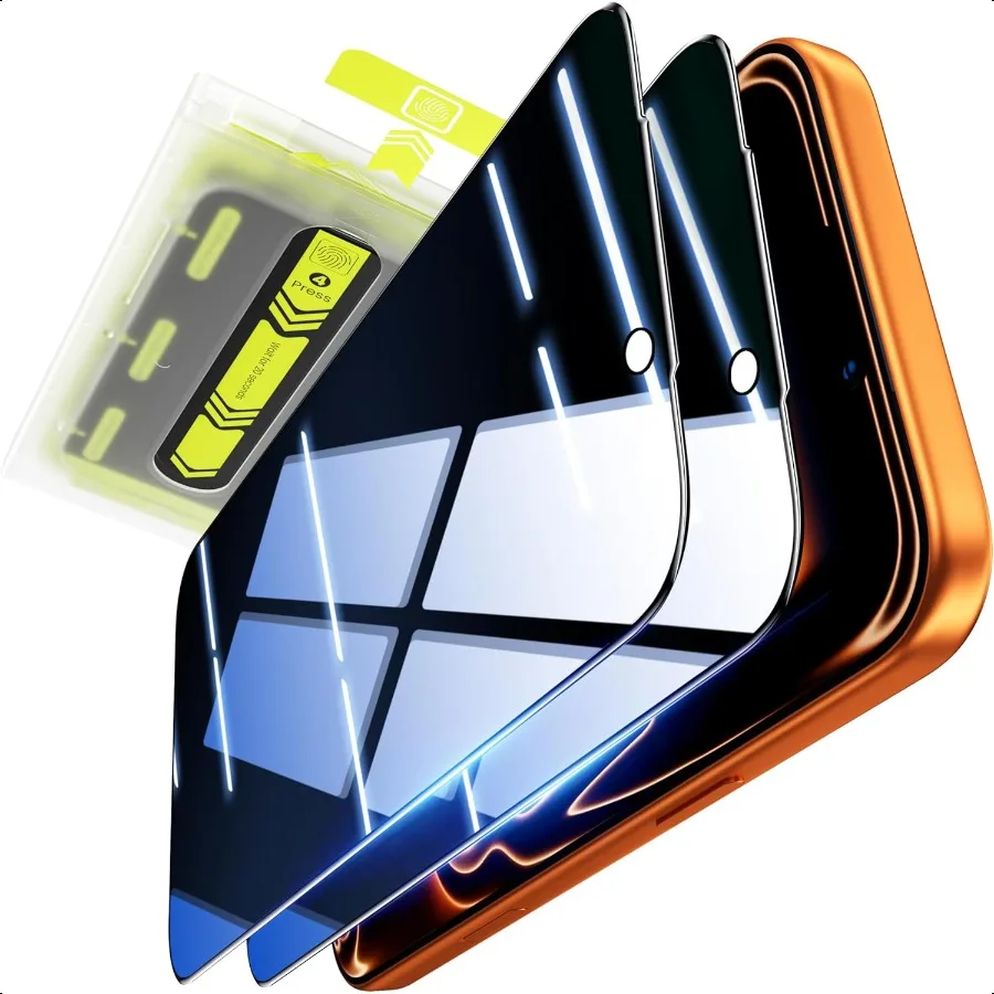 

for iPhone 17 Pro Max Privacy Screen Protector [25 AntiSpy] [AutoDust Removal] [Top 9H+ Tempered Glass] 12FT Shatterproof Milit