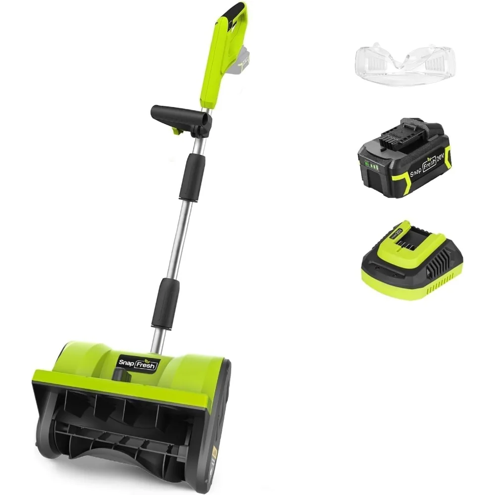 

20V Cordless Snow Shovel, 12" Electric Thrower with Adjustable Handle for Driveways