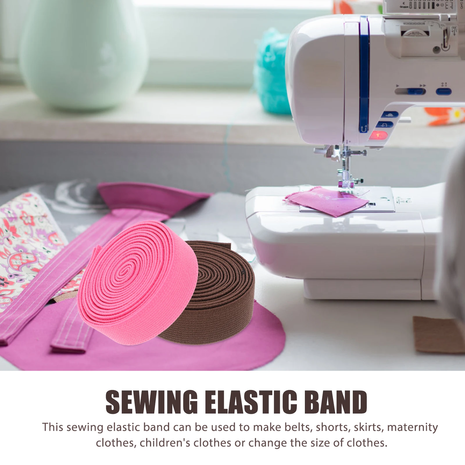 

Elastic B Sewing Wear resistant Stretch DIY Clothing Practical Colored Straps Pants Waistb Practical Elastic B