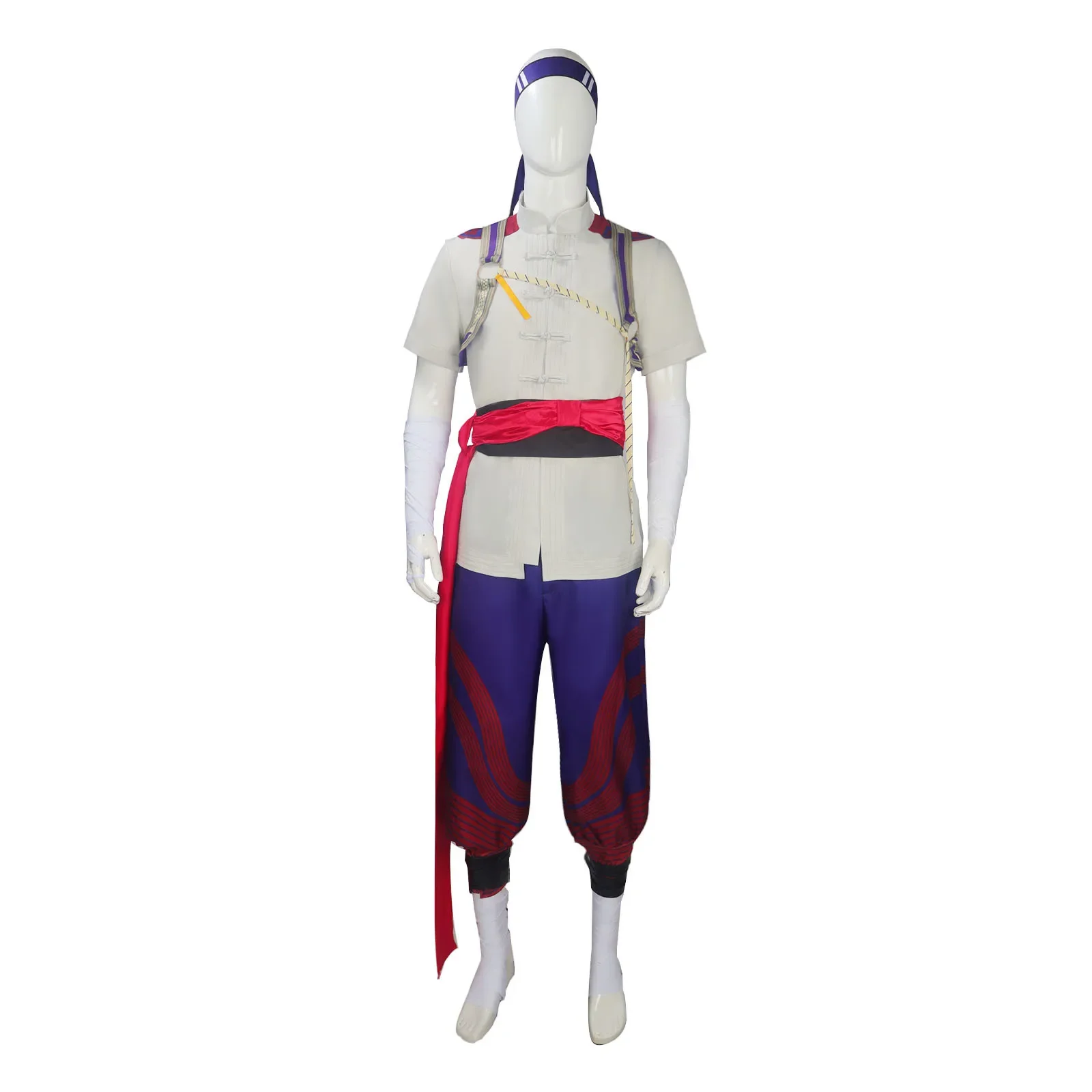 Liu Kang Game Cosplay Costume Adult Mens Shirt Pants Uniform Suits Outfit Uniform Halloween Carnival Disguise Party Costume