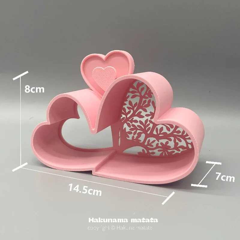 Heart‑Shaped Reptile Hideout Set, Terrarium Cave Shelter for Crested Gecko Snake Small Exotic‑Pet Hiding Resting Landscape Decor - view 2