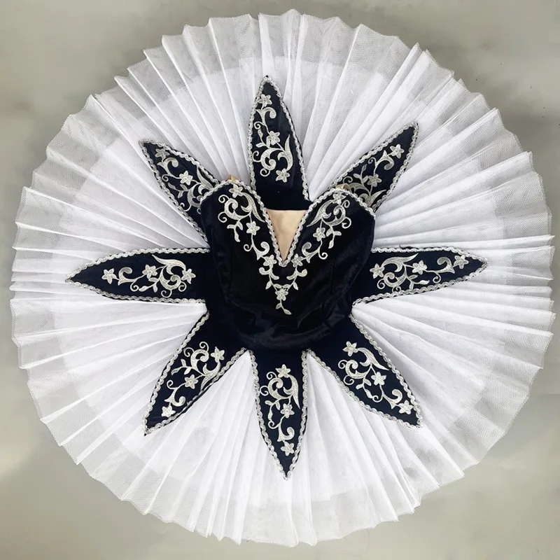 ชุดแสดงบัลเล่ต์สำหรับนักเต้นหงส์ตัวน้อย - ชุดเดรสผ้าชีฟองพองฟูสีฟ้าอ่อนสำหรับการแสดง