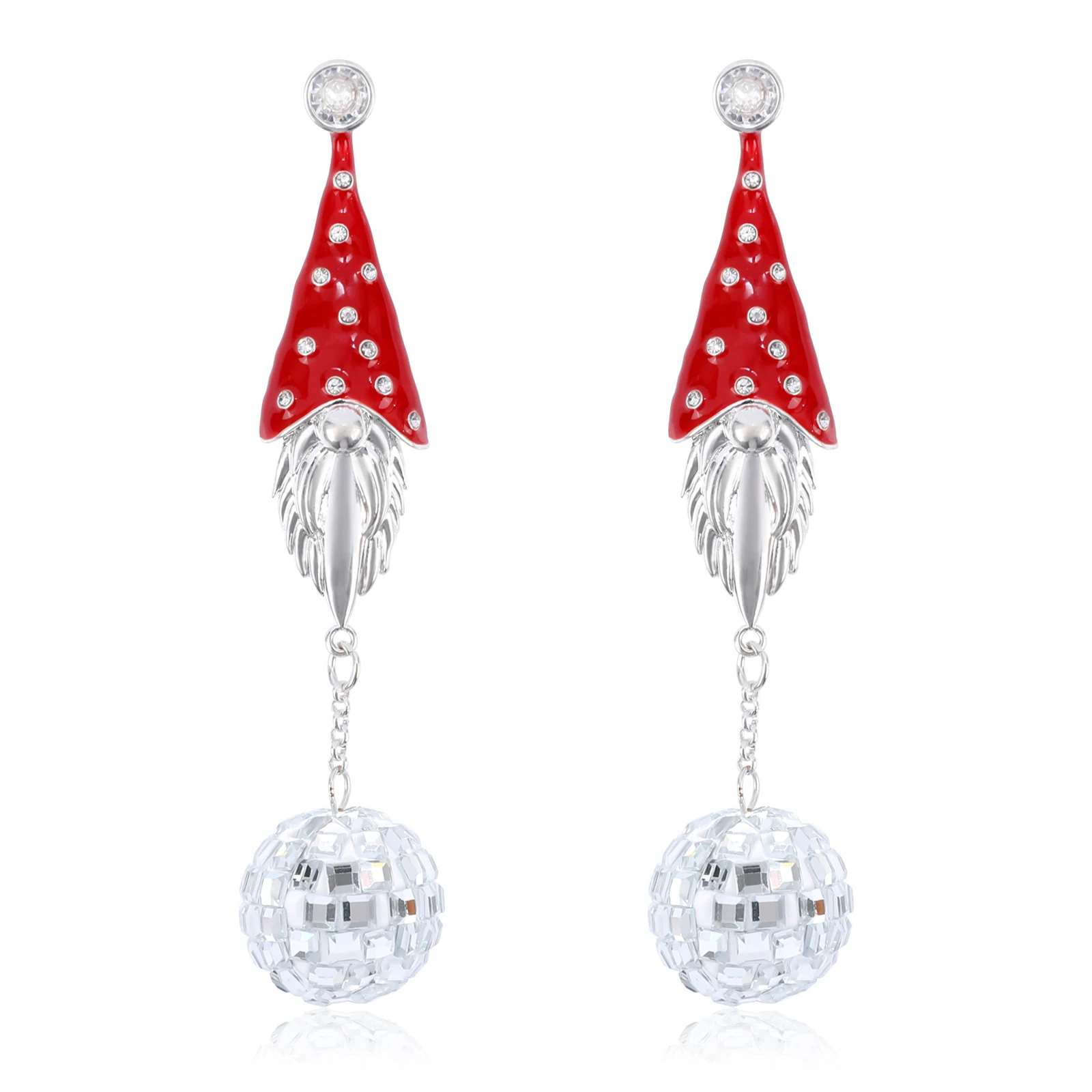 Chicgrowth Christmas Earrings for Women Fashion Jewellery for Ladies Girls Trendy Jewelry Gifts Disco Balls Earrings for Women