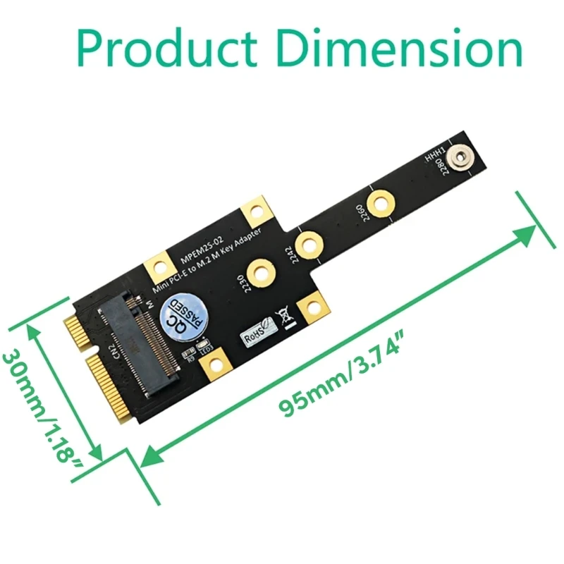 Mini PCIExpress NVME SSD Converter Risers-kaartadapter voor pc-accessoires