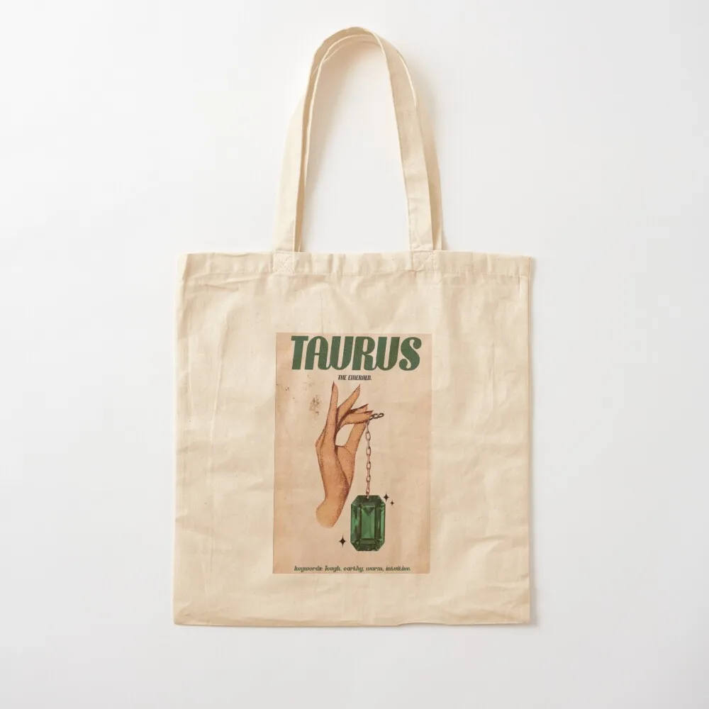 Taurus Zodiac Poster Tote Bag tote bag men's shopping cart bags Cloth bags Canvas Tote Bag