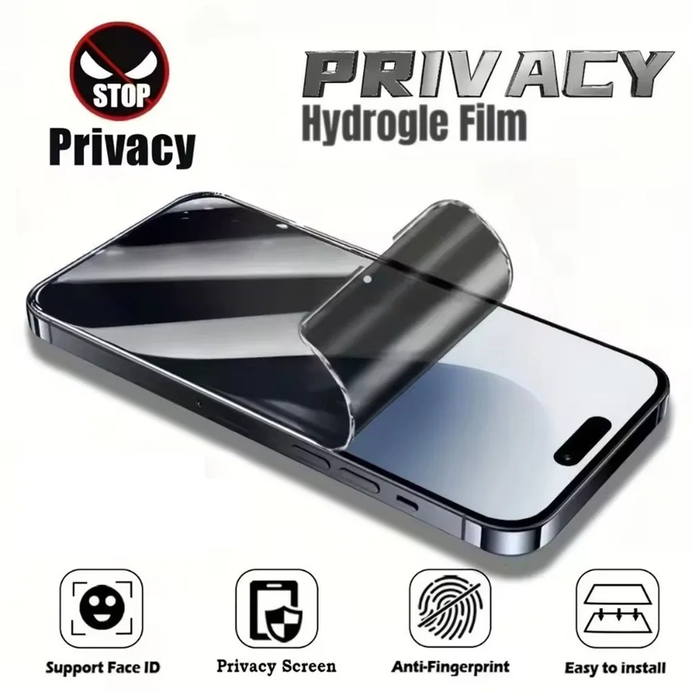 

Защитная пленка Anti-Spy для iPhone 16 15 14 13 12 11 8 7 Pro Max Mini Plus SE 2020 X XS XR, полная защита экрана, конфиденциальность