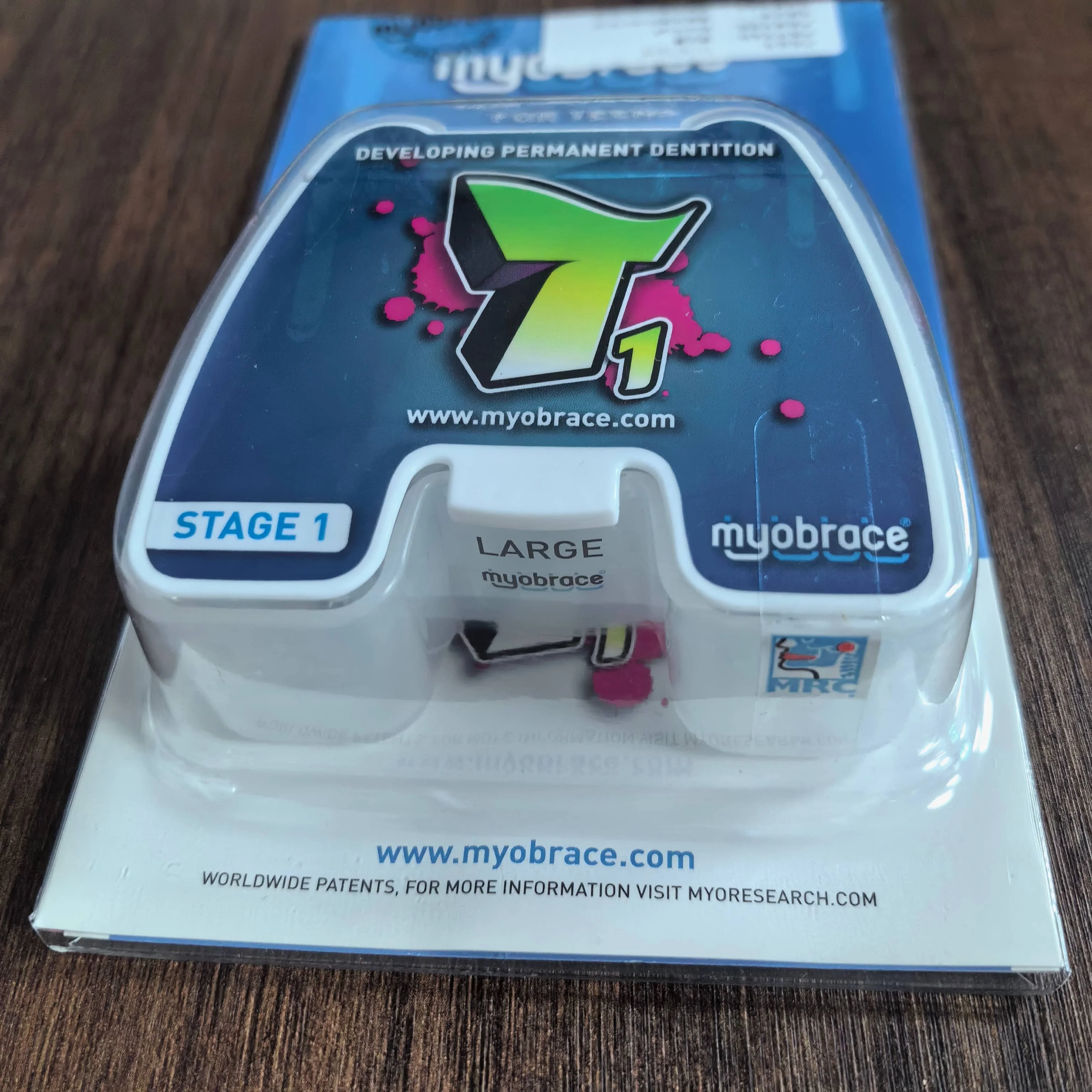 Orthodontic Teeth Trainer T1 (Medium/Large) | MRC Myobrace Appliance for Teens -Open Bite Correction & Mouth Breathing Treatment