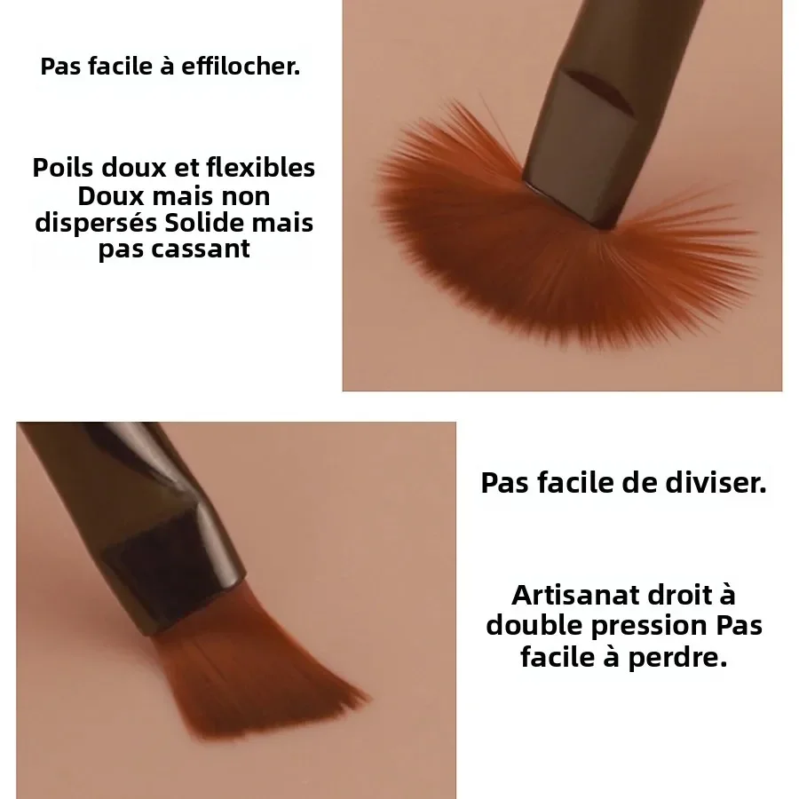 Ensemble de pinceaux à ongles, 9 pièces, stylos de travail détaillés, poignées brunes élégantes, Gel Nail Art, peinture à lignes fines, Kit d'outils professionnels à usage domestique