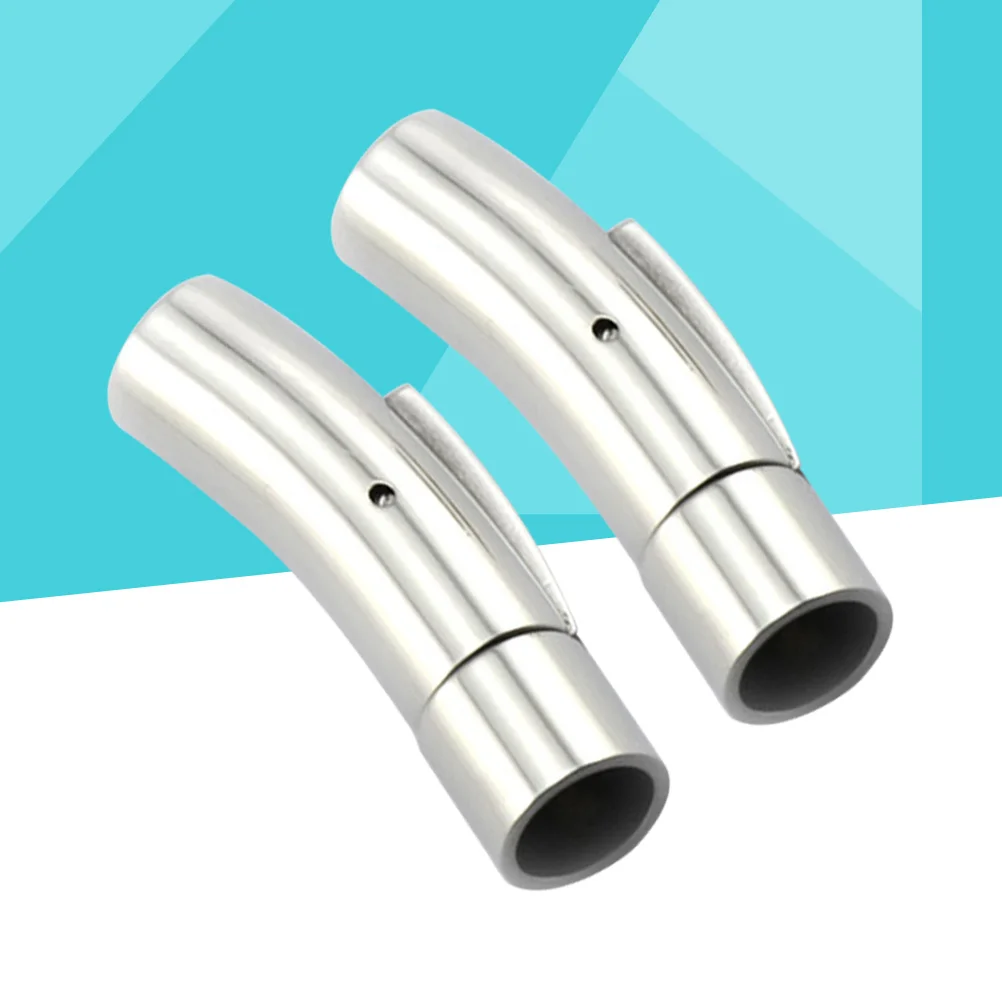 

2Pcs Stainless Steel Magnetic Clasp Fits 5Mm Diameter Cord Jewelry Making Supplies Charm Bangles Pendant