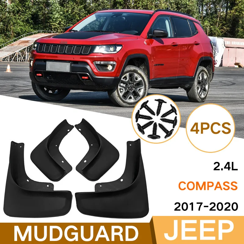 

For Jeep Compass 2017-2023 2.4L black car mudguard Reduce dust Resist tire dirt car accessories tools