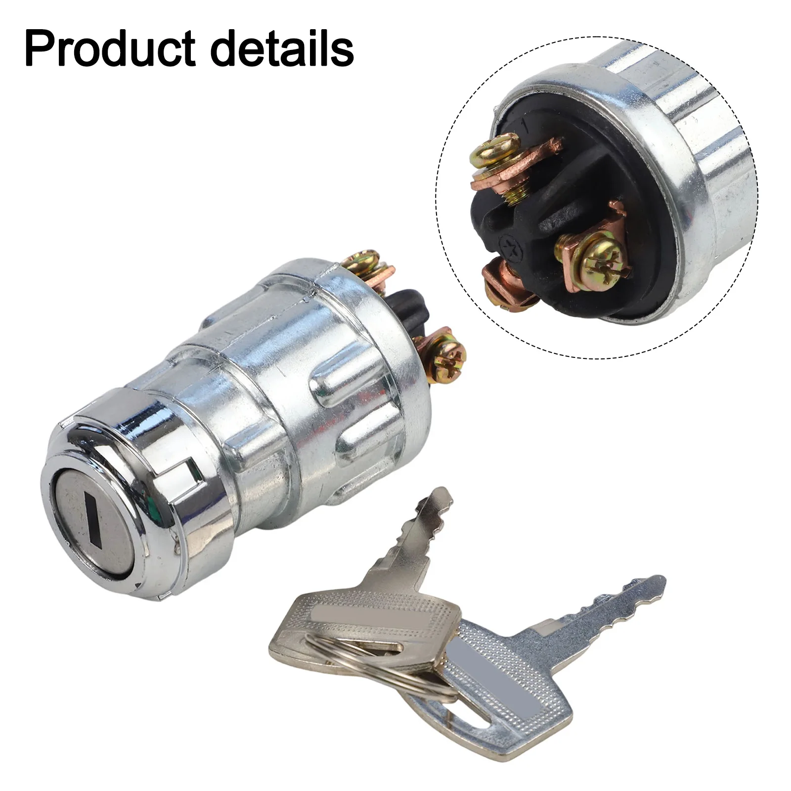 3-Position For Ignition Switch Lock for Car Boat Motorcycle Compatible with Standard For Ignition Mounting and Wiring
