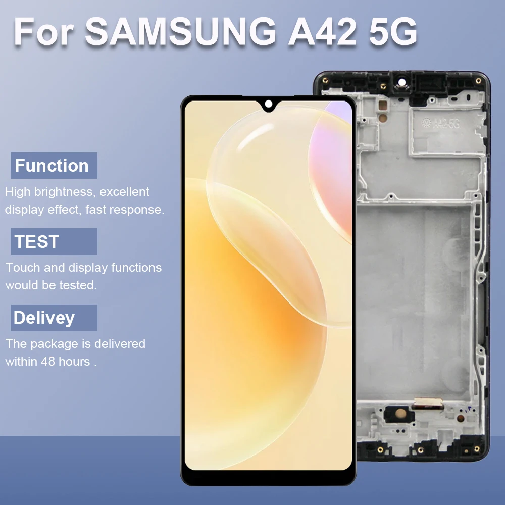 TFT A42 5G LCD Screen Assembly for Samsung Galaxy A42 5G A426B A426B/DS LCD Display Touch Screen Digitizer with Frame Parts