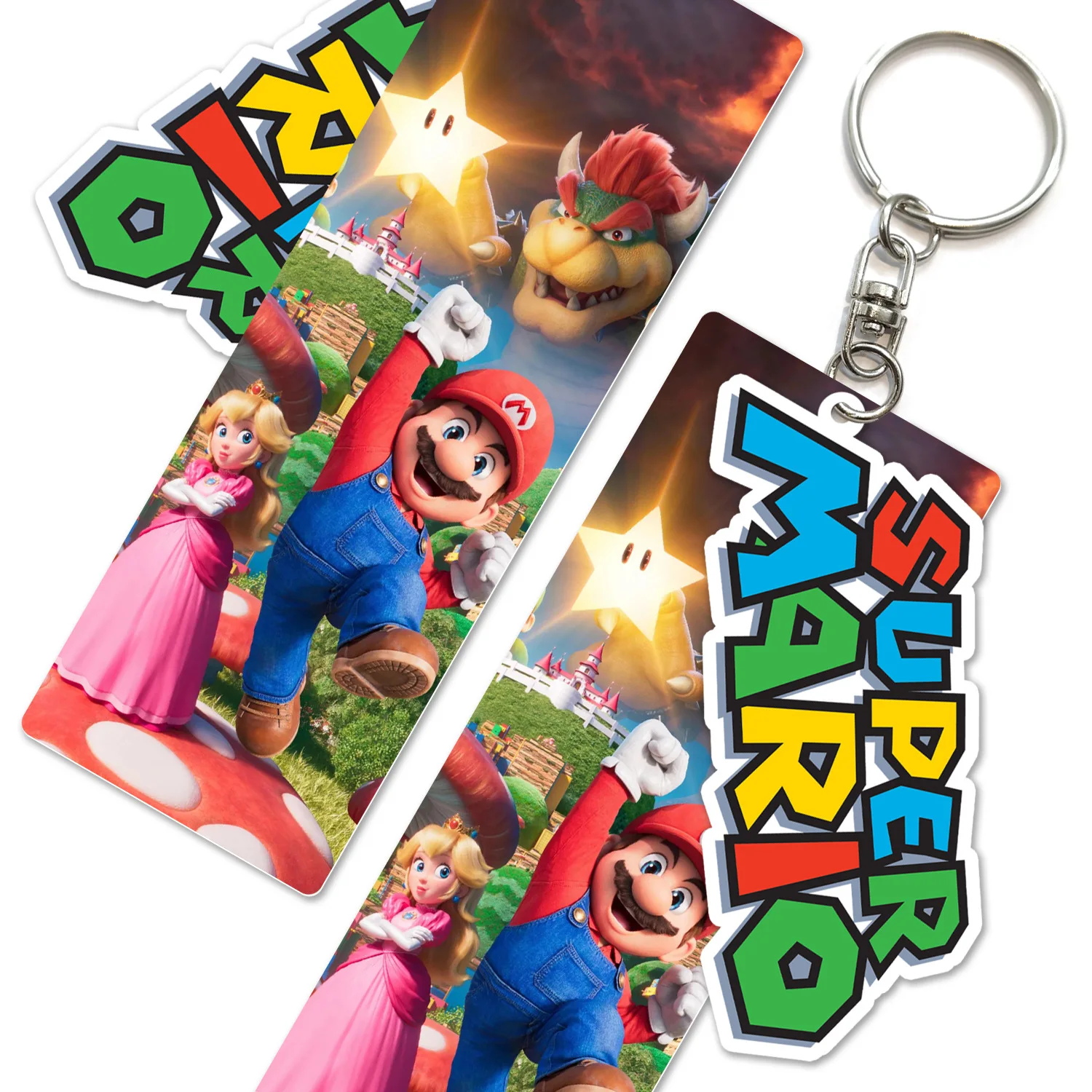 

Super Mario Key Chain Mario Anime Printed Wristband USB Flash Drive Buckle Detachable Pendant Student Backpack Pendant Keychain