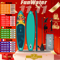 Funwater Surfboard Inflatable Station Board 335 * 84 * 15 Size Outdoor Home Leisure Inflatable Surfboard (including Kit)