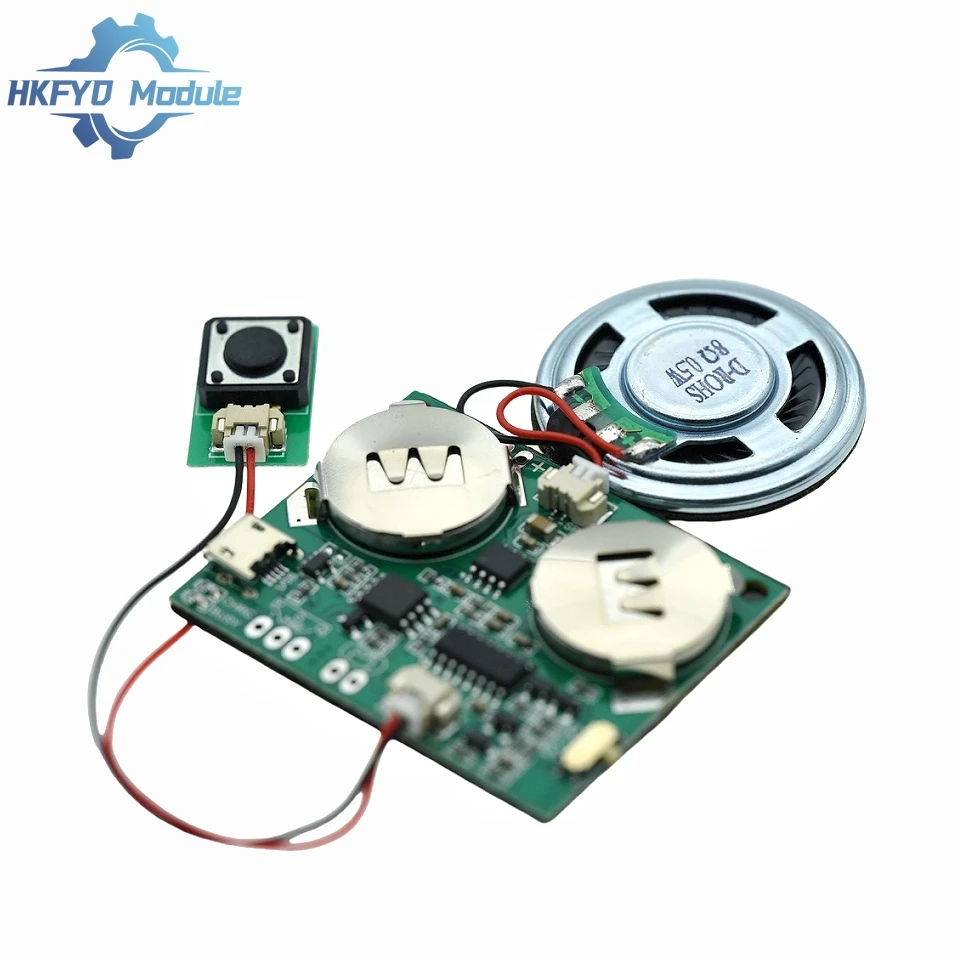 Recordable Sound Module Programmable Sound Chip For Greeting Card USB Charging Voice Board For DIY Toys Creative Gifts