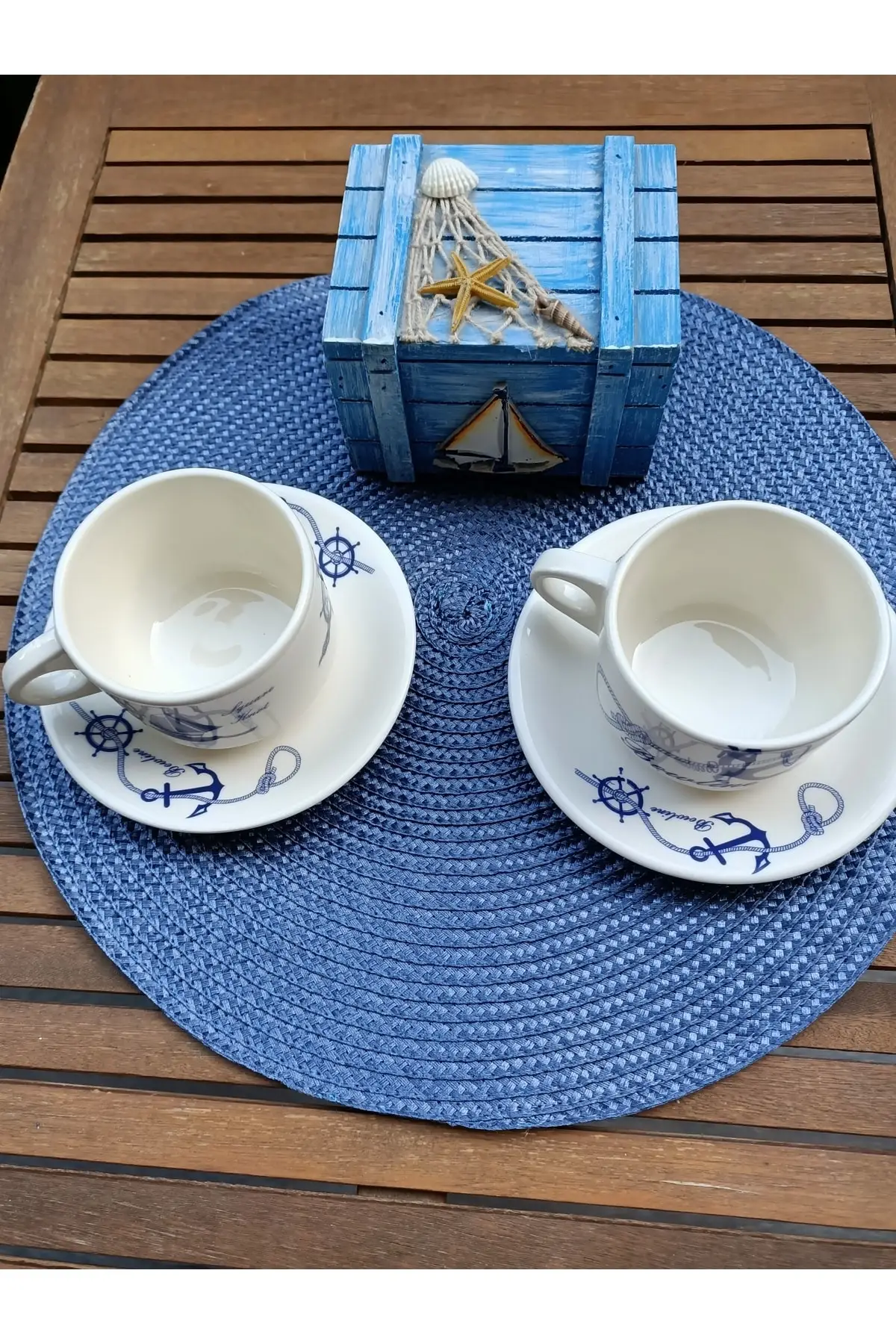 DOLBOVI marine ceramic nescafe cup 2 Li Set.