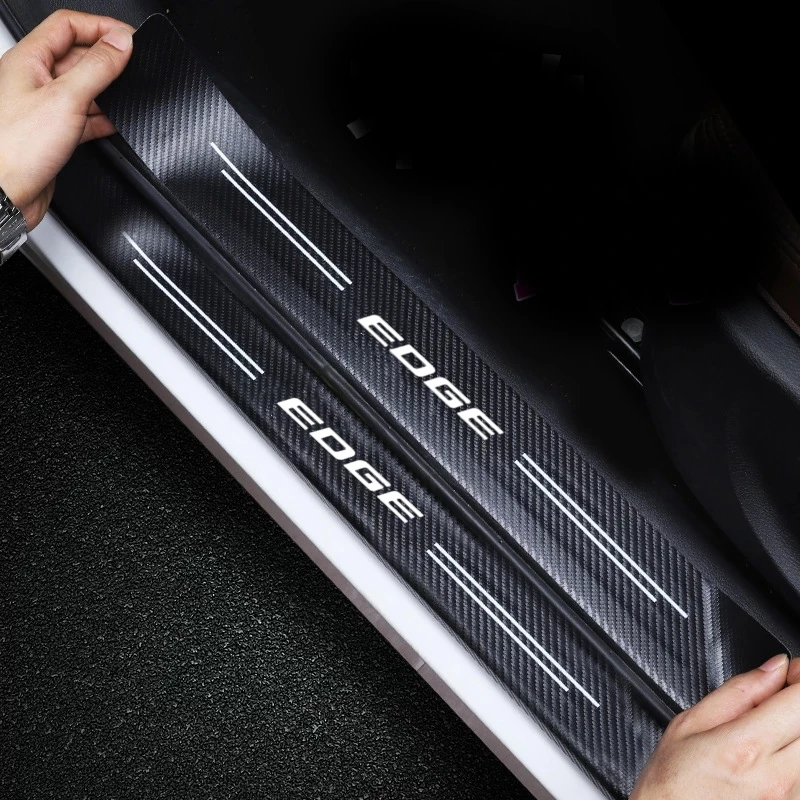 Car Door Sill Guard Plate Threshold Protector Running Entry Board Pedal Cover For Ford Edge 2015 2016 2017 2018 2019  Accessorie