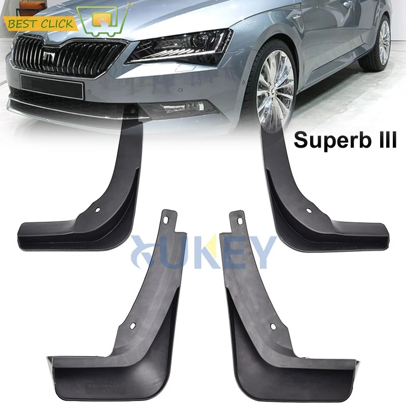 Molded Car Mud Flaps For Skoda Superb 3 B8 2016 2017 2018 Mudflaps Splash Guards Mud Flap Mudguards liftback Combi Accessories