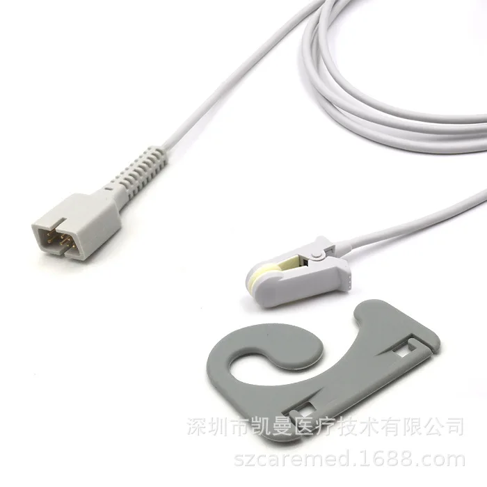 Compatible ECG Monitors Repeated Oxygen Probe Nellcor Adult Ear Clip 7-Pin