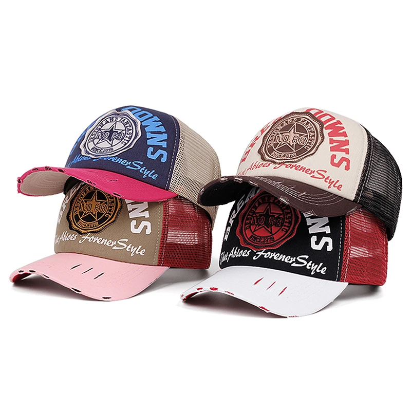 2025 الإبداعية الجديدة الخماسي NO68 قبعة بيسبول مطرزة في الهواء الطلق الترفيه اليومي الديكور الهيب هوب قبعة للجنسين ظلة صافي قبعة