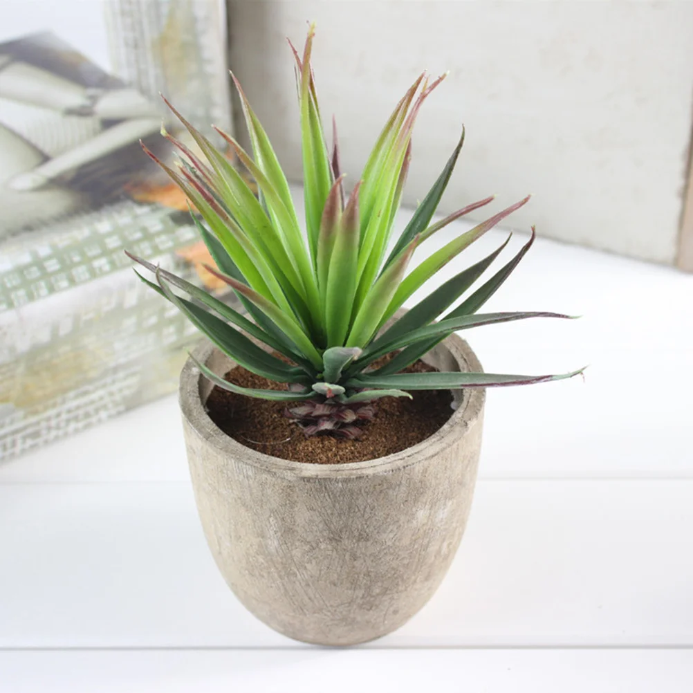 

2Pcs Artificial Succulent Plants Mini Fake Green Decorative Simulation Potted Bonsai Desktop Living Room Garden Ornament
