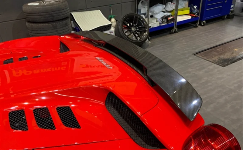 

Подходит для модифицированных автомобильных аксессуаров Ferrari 458, двухслойный задний спойлер из углеродного волокна, автомобильные инструменты.