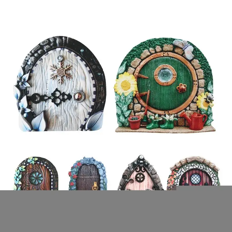 Fairy Doors For Trees Outdoor Fairy House Elf Door Mini Gnome Door Garden Fairy Door Wood Fairy Garden Art Doors For Tree Fairy