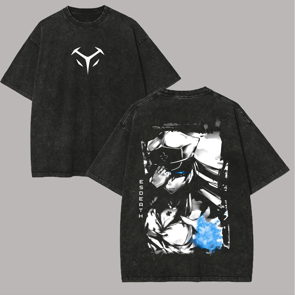 Amante del anime Akame ga Kill! Nuevo modelo de camiseta lavada, ropa para todo el año, ropa con personalidad, talla grande, unisex, Y2k, corta, para parejas