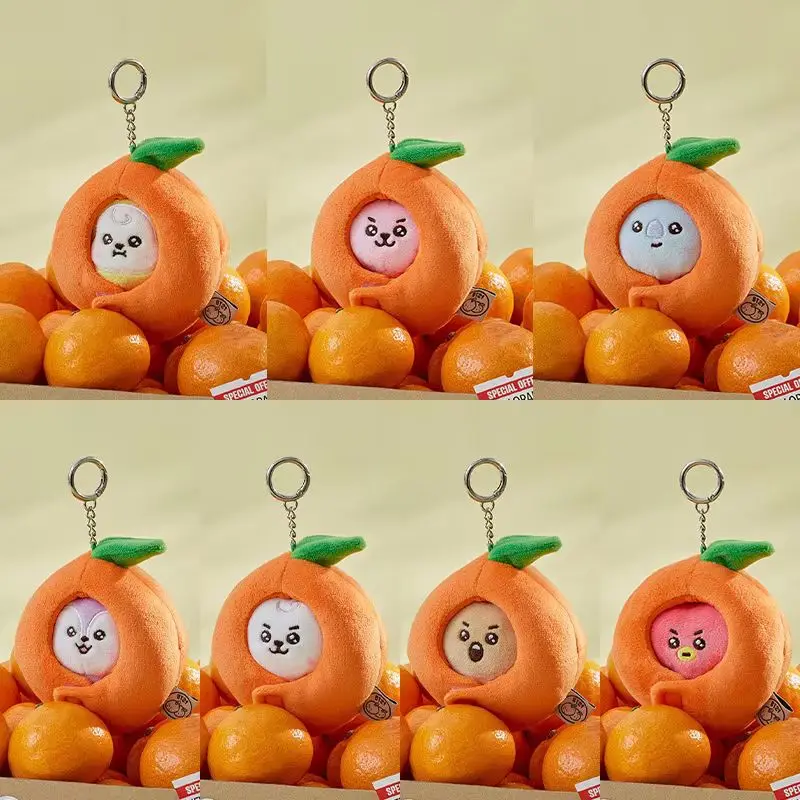 

Instock 10cm Bt21 Kawaii Orange Series Star Acg Toy Figure Shooky Koya Keychain Cute Cartoon Rj Cooky Bag Pendant Girl Gift