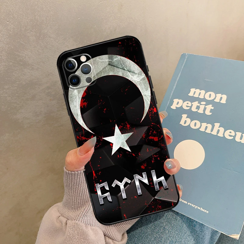 تركيا العلم التركي القضية آيفون 17 الهواء 16 15 14 13 11 12 برو ماكس 13 ميني XR 15 16 زائد 16e الغطاء الخلفي شل