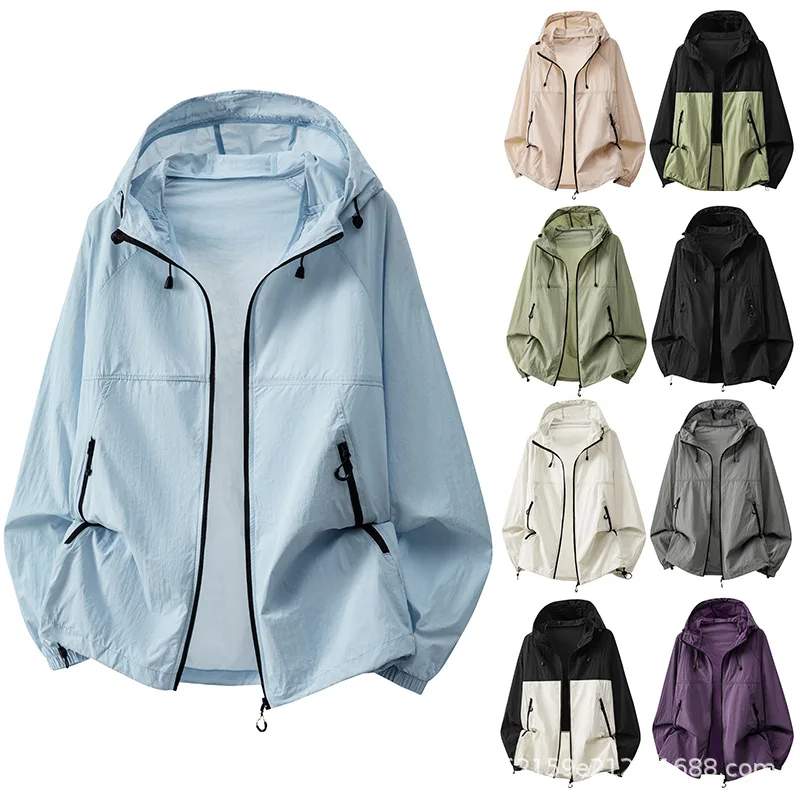 

New Ice Silk Summer Unisex Casual Sunscreen Clothing Outdoor Sports Breathable Thin Coat