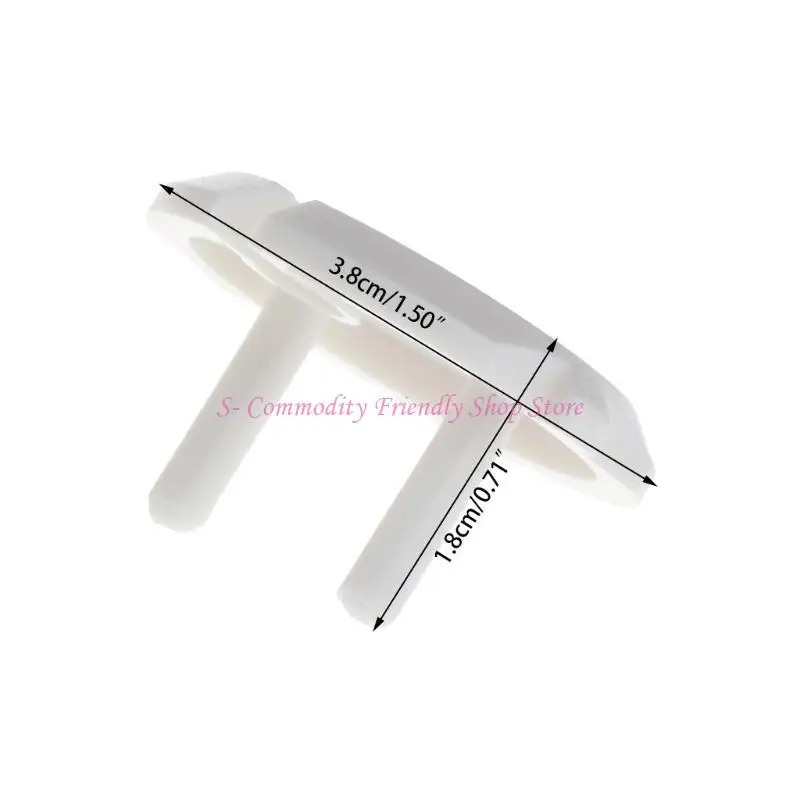 أغطية منافذ 85AE مكونة من 10 قطع من أغطية منافذ التوصيل الكهربائية المقاومة للأطفال باللون الأبيض