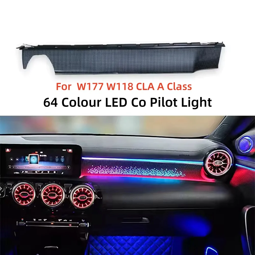 

64 Colours Co Pilot Star Light Trim Panel For W177 W118 A Class CLA Car Dashboard Starry Sky Decorative Lamp Ambient Light Refit