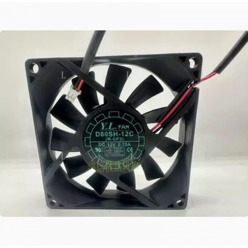 

L Original for Yuelun 8020 D80SH-12C 12V 0.70A high air volume power fan #T6